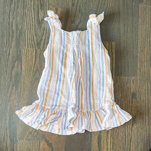 7 For All Mankind Striped Ruffle Hem Dress | 18M